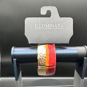 NWT Illuminata Red and Gold Bangle Bracelet